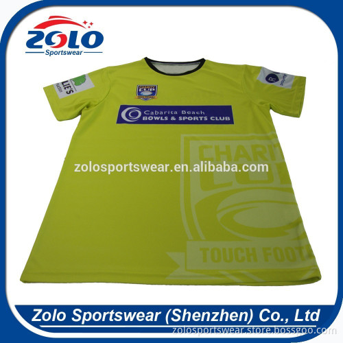 Unique custom made dye sublimation youth's touch football shirts
